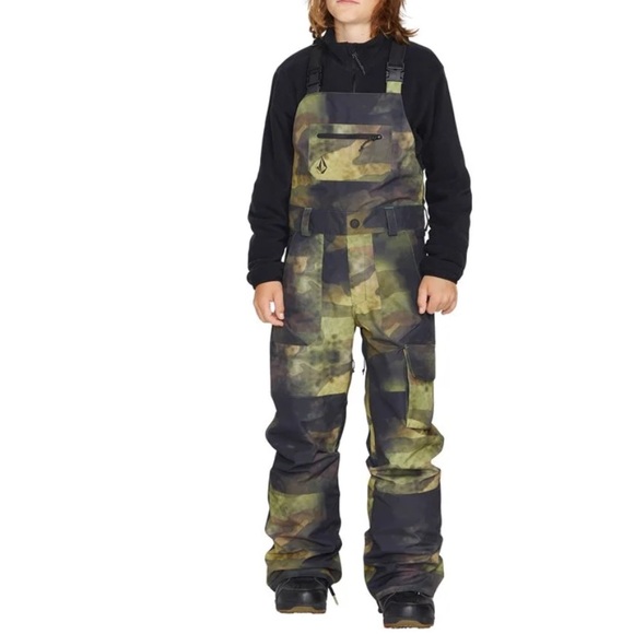 VOLCOM Youth Barkley Insulated Snow Bib Overall Pant Size Large NWT - Picture 2 of 16
